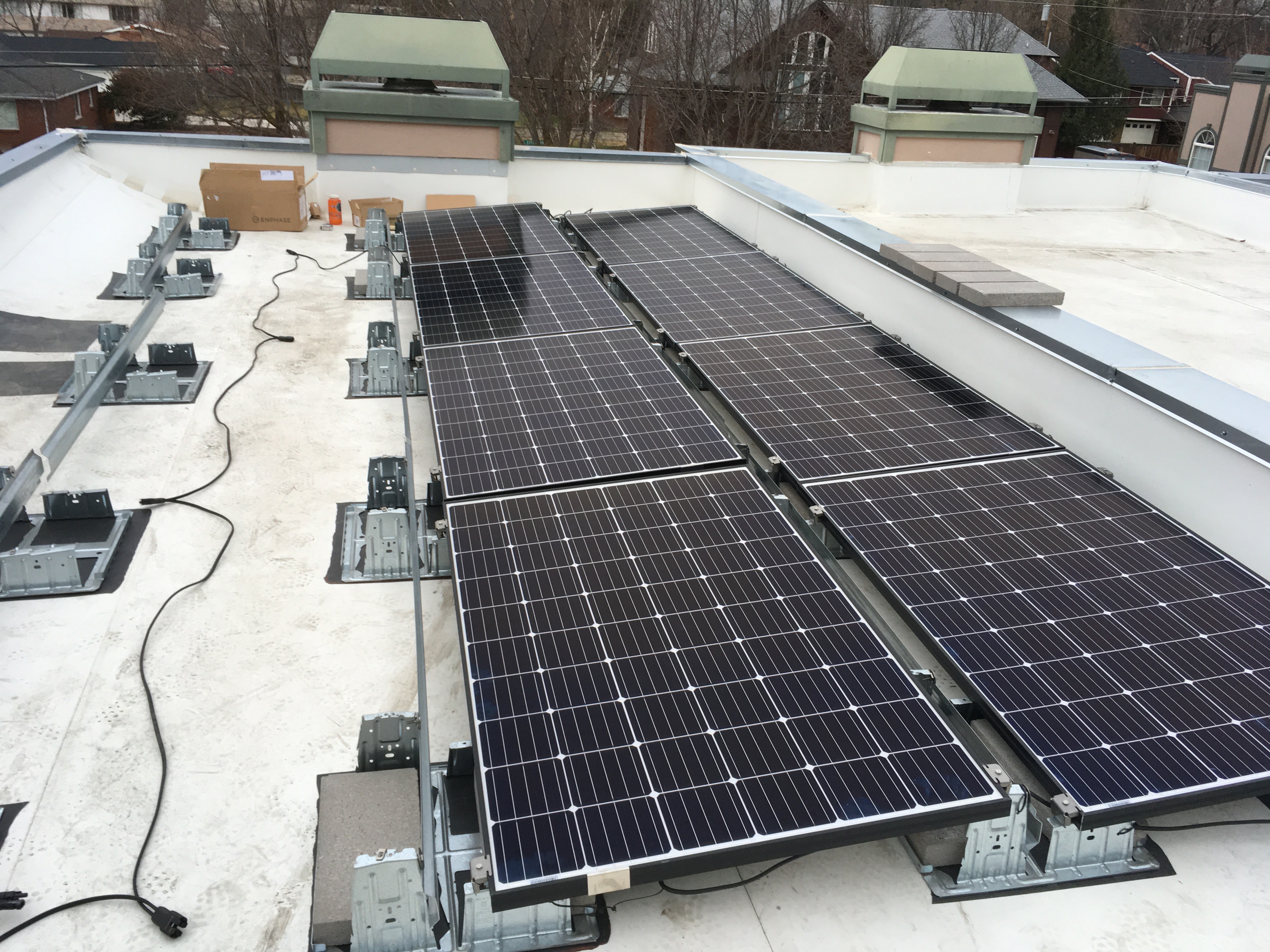 Solar array on roof