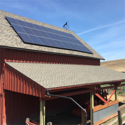 Solar array on roof