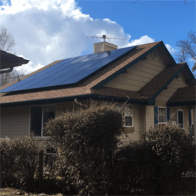 Solar array on roof