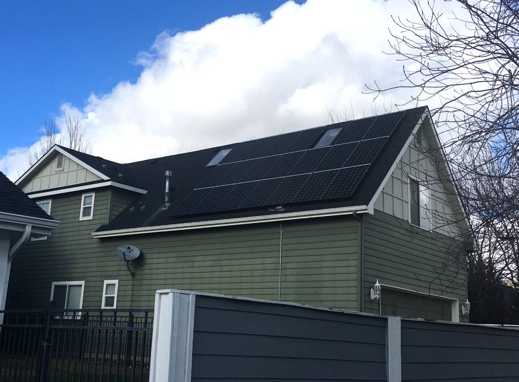 Solar array on roof