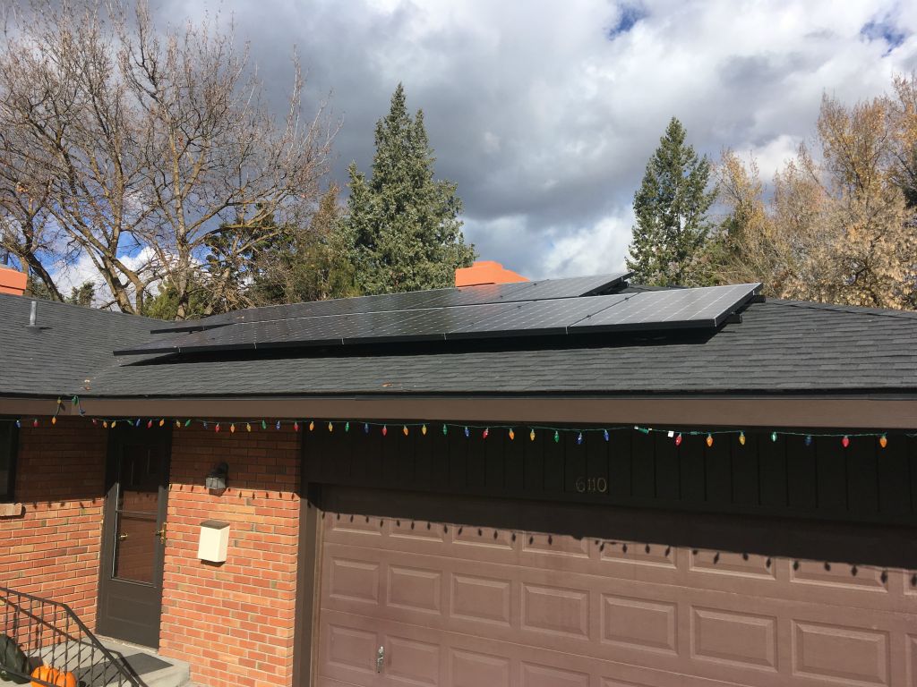 Solar array on roof