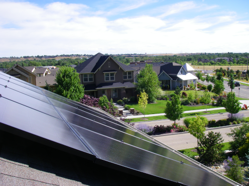 Solar array on roof